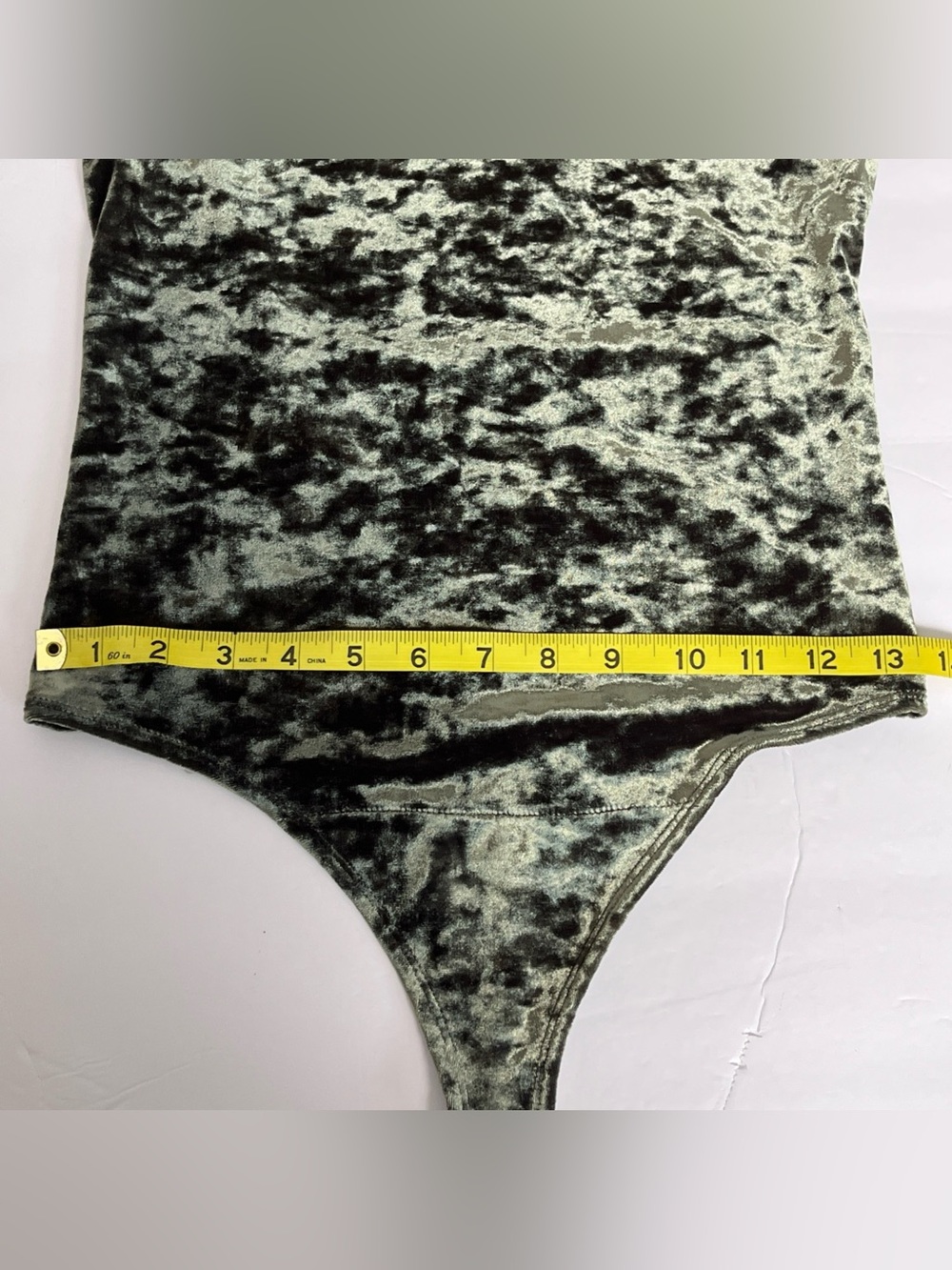 Green Crushed Velvet Tank Bodysuit Lou & Grey Sz M Forest Fairy Festival Boho - Picture 11 of 13